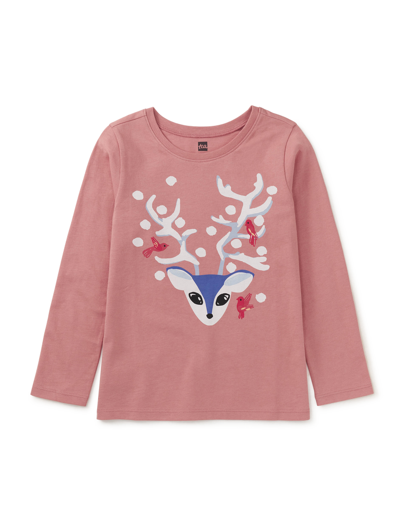 Decorated Deer Graphic Tee in Desert Sand - View 1
