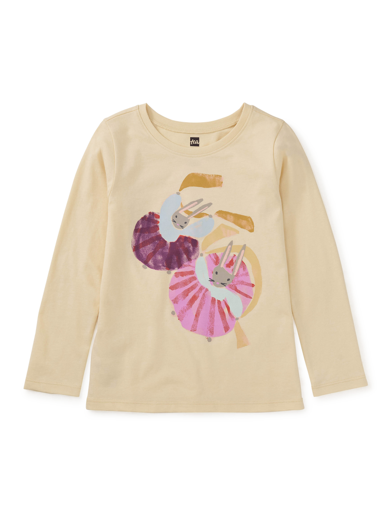 Twirling Bunnies Graphic Tee in Cornhusk - View 1