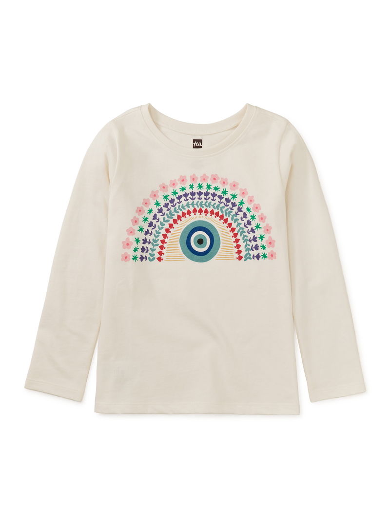 Rainbow Eye Graphic Tee in Chalk - View 1