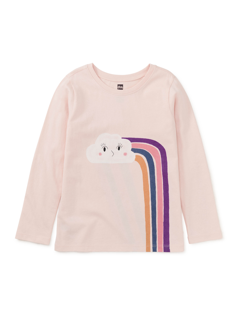 Radiant Rainbow Graphic Tee in Pink Salt - View 1