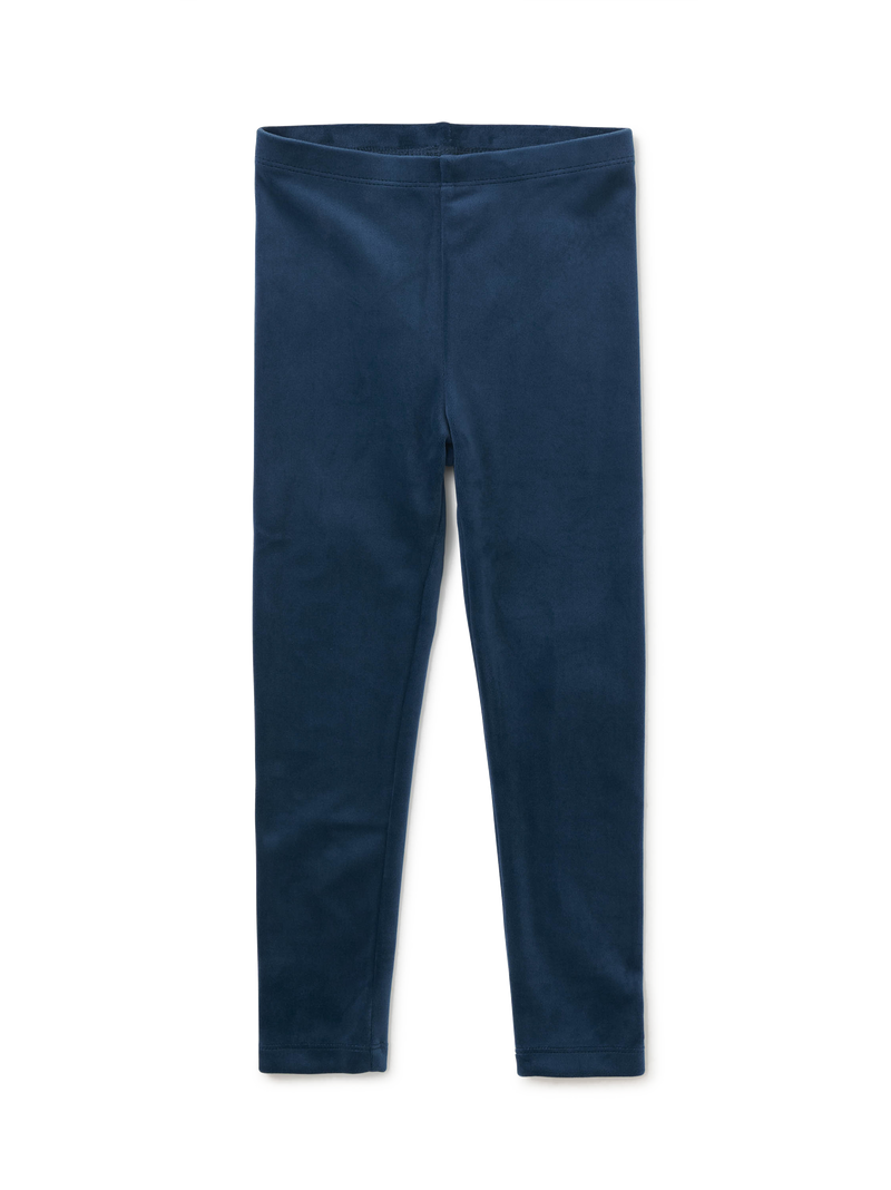Velour Leggings in Bedford Blue - View 2