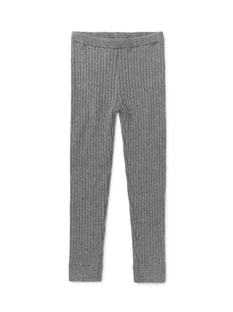 Marled Sweater Leggings in Med Heather Grey - View 2