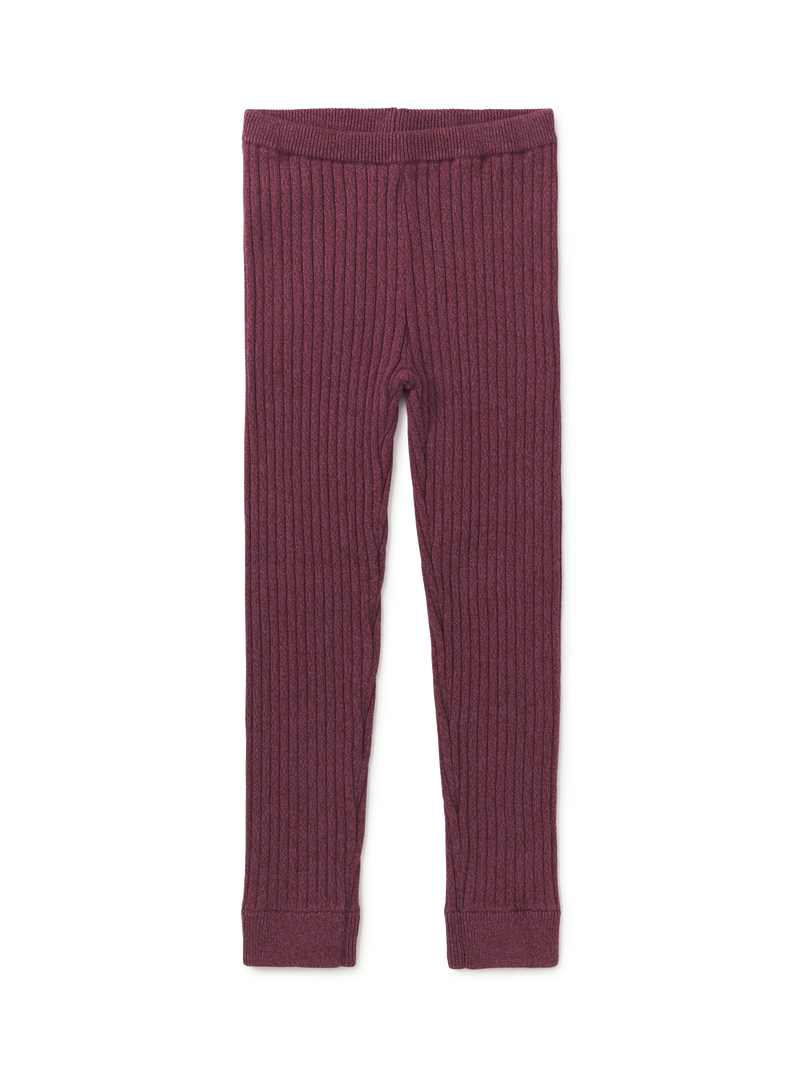 Marled Sweater Leggings in Sangria - View 2