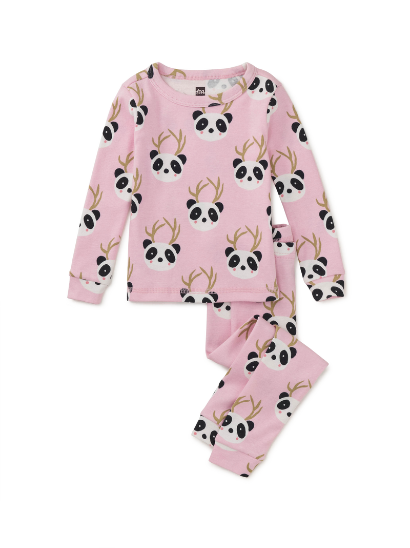 Goodnight Pajama Set in Mythical Reindeer Panda - View 2