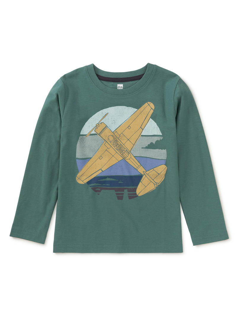 Airborne Adventure Graphic Tee in Botany Green - View 2