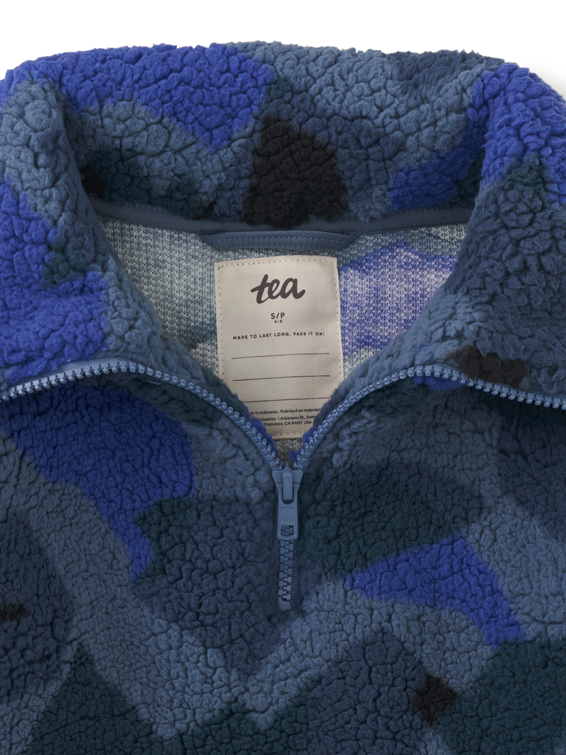 Teddy Fleece Pullover in El Calafate Glaciar Camo - View 2