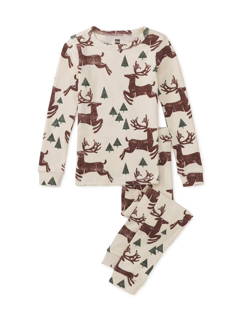 Goodnight Pajama Set in Family Deer - View 1