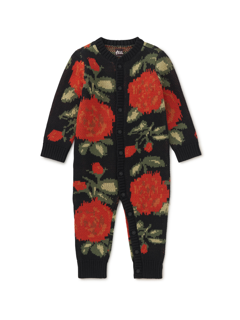 Cozy Rose Baby Romper in Turkish Rose - View 1
