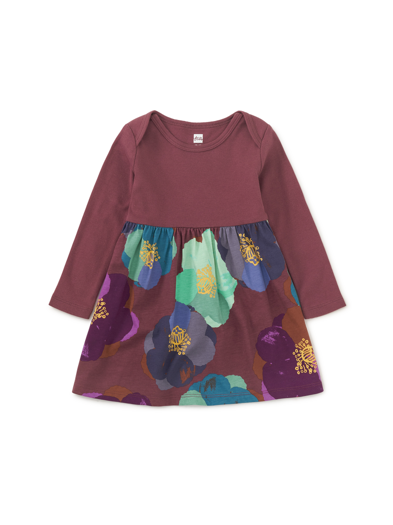 Skirted Baby Dress in Turkish Peony - View 1