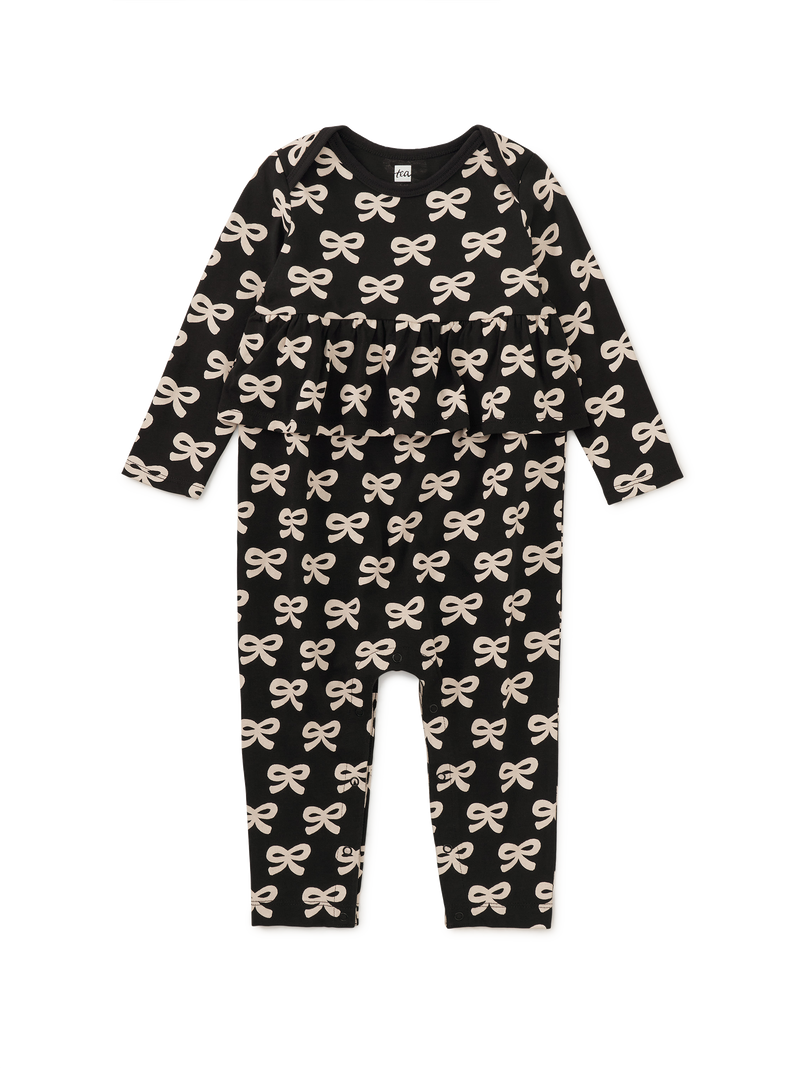 Pretty Peplum Baby Romper in Petit Ruban - View 1