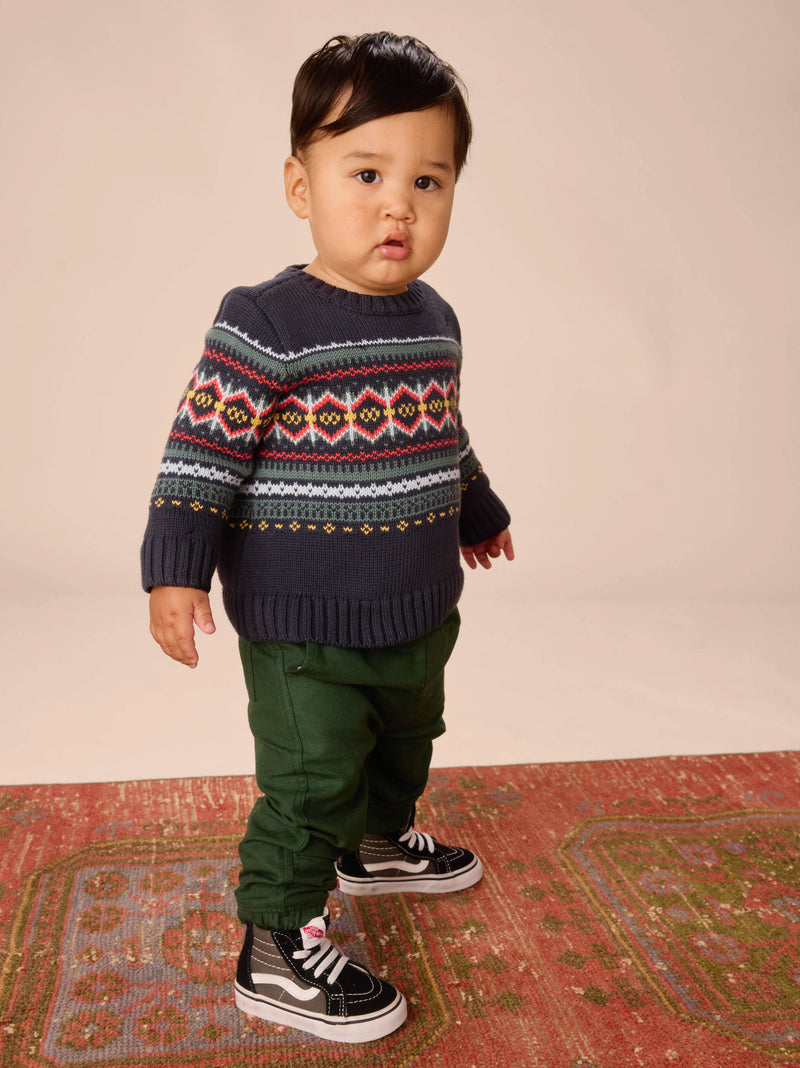 Small Steps Baby Pants in Pineneedle - View 2