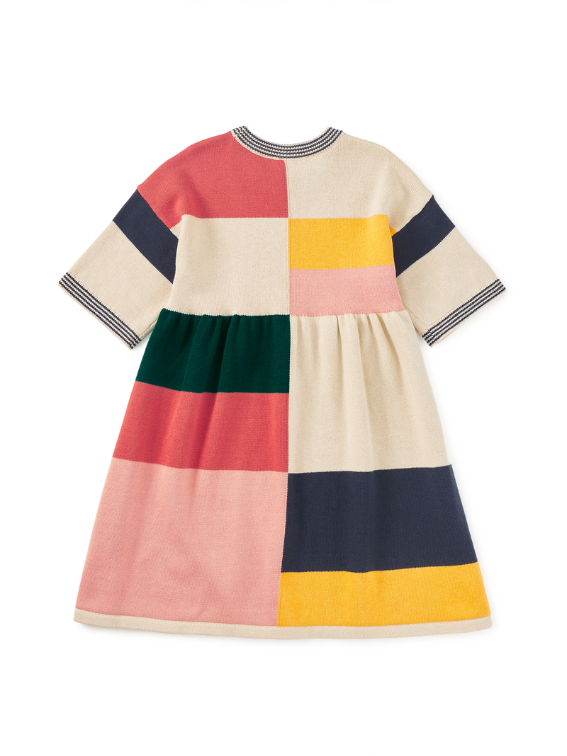 Colorblock Sweater Dress in Almond - View 2