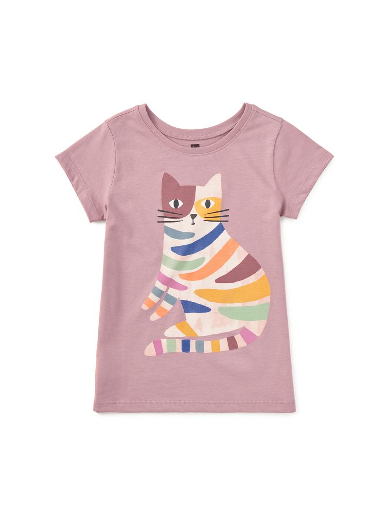 Rainbow Kitty Graphic Tee in Hydrangea - View 1