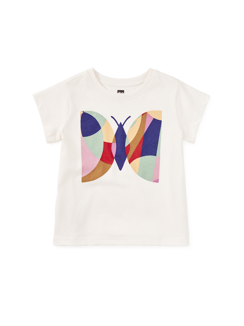 Geo Butterfly Graphic Tee in Chalk - View 2