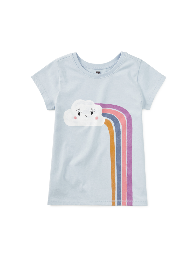 Rainbow Double Sided Tee in Skyway - View 1