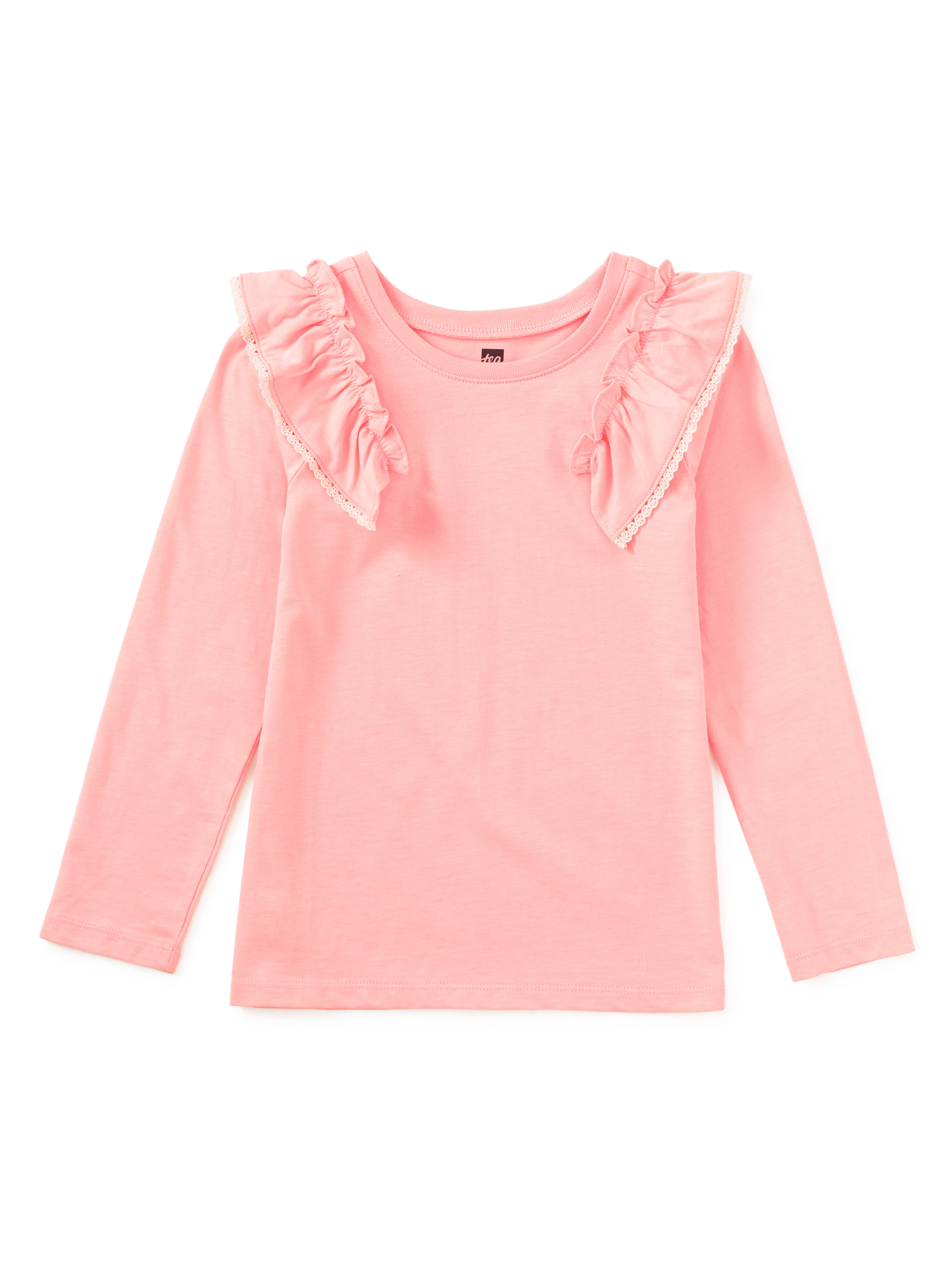 Long Sleeve Lace Trim Top