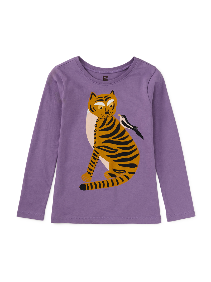 Tiger And Magpie Graphic Tee in Taffy - View 1
