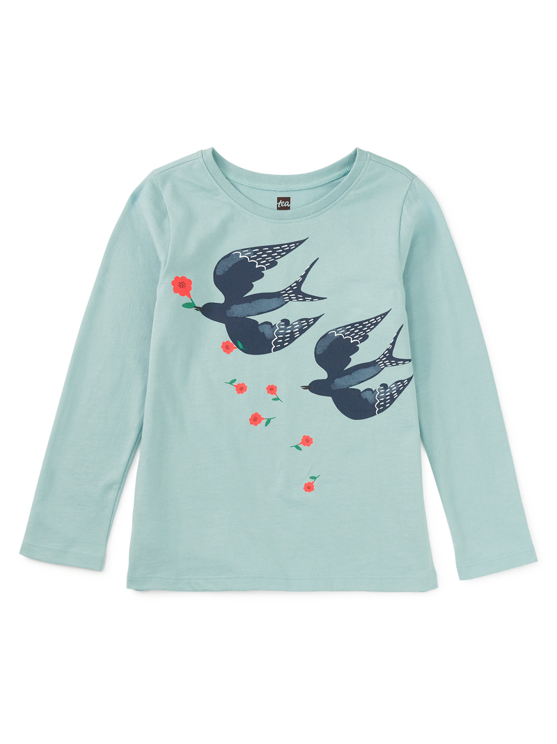 Magpies Graphic Tee in Sterling Blue - View 1