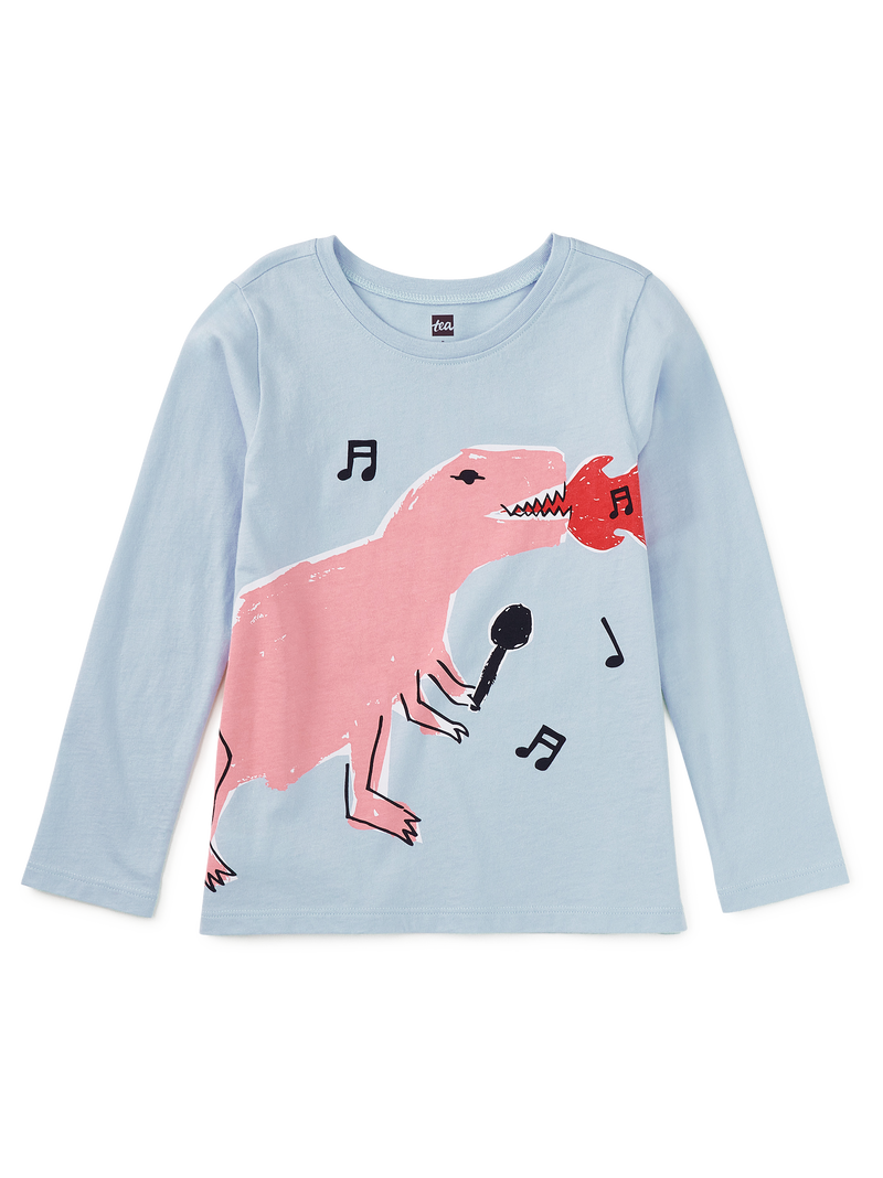Karaoke Dino Graphic Tee in Skyride - View 1