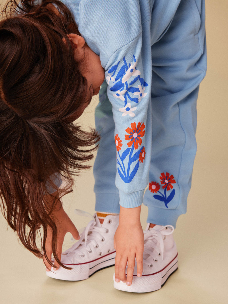 Floral Sleeve Kanga Popover in Scenic Blue - View 2