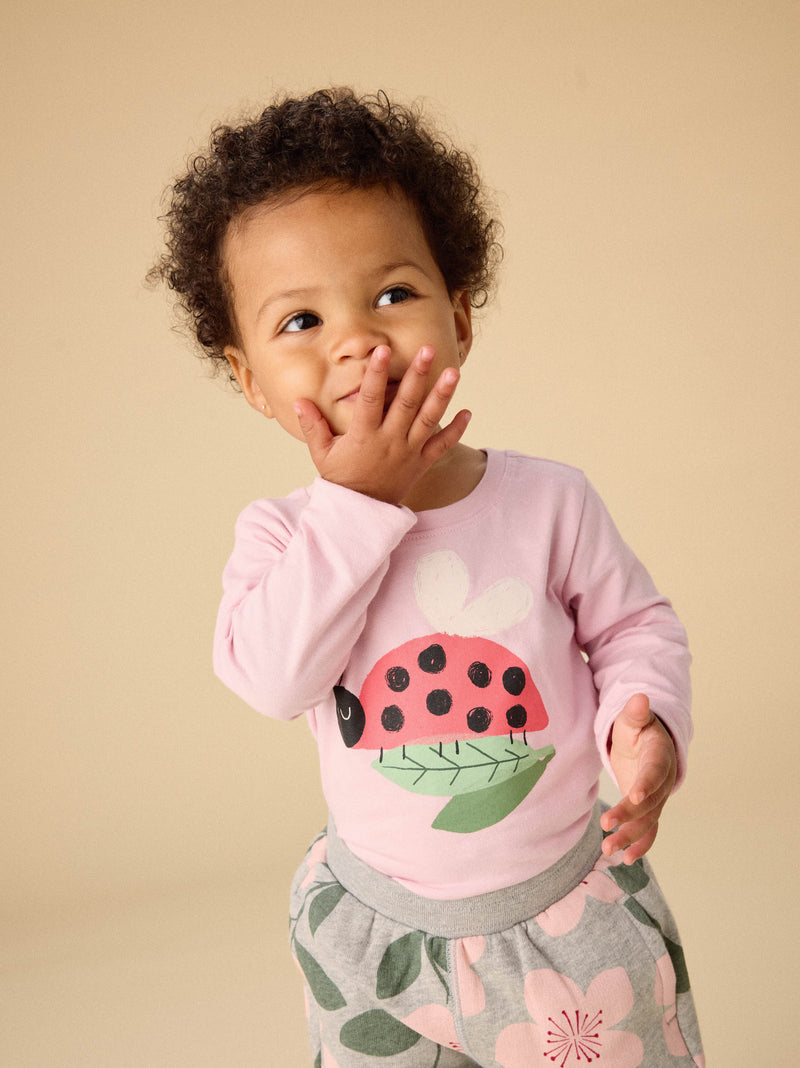 Ladybug Graphic Tee in Honeysuckle Rose - View 2