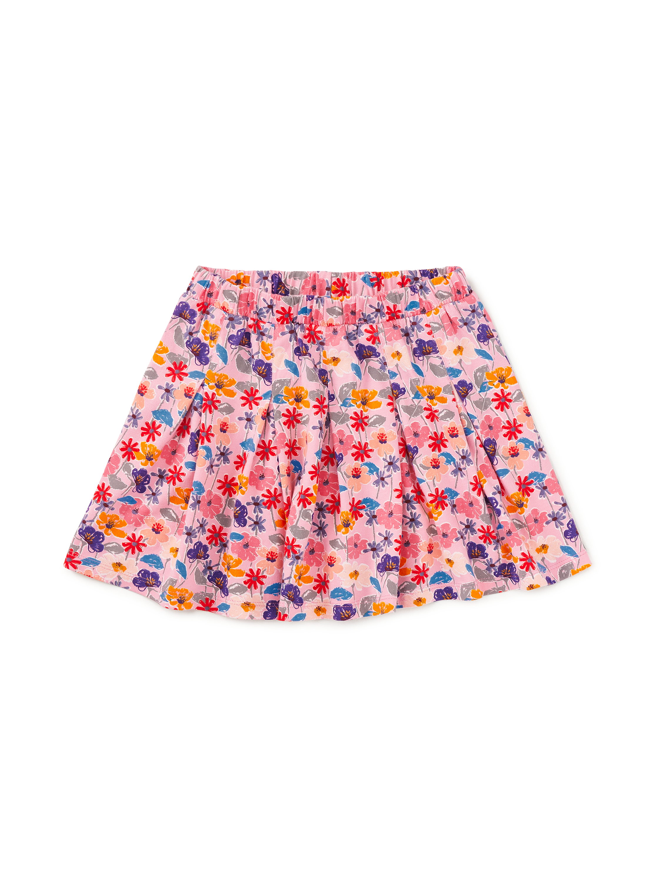 Pleated Jersey Skirt
