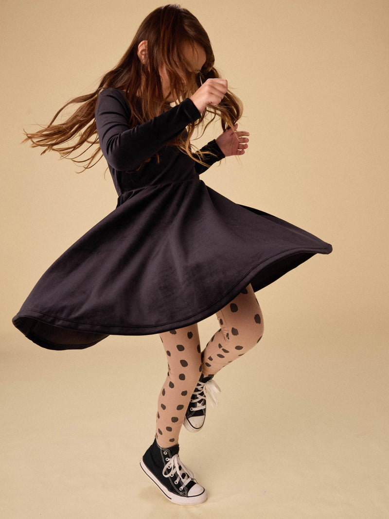 Printed Leggings in Leopard Dots - View 2