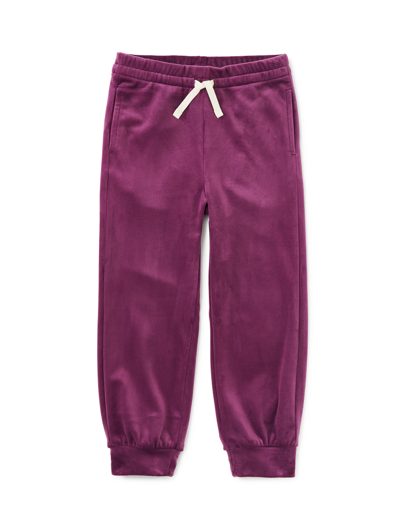 Easy Fit Very Velour Joggers in Cosmic Berry - View 1