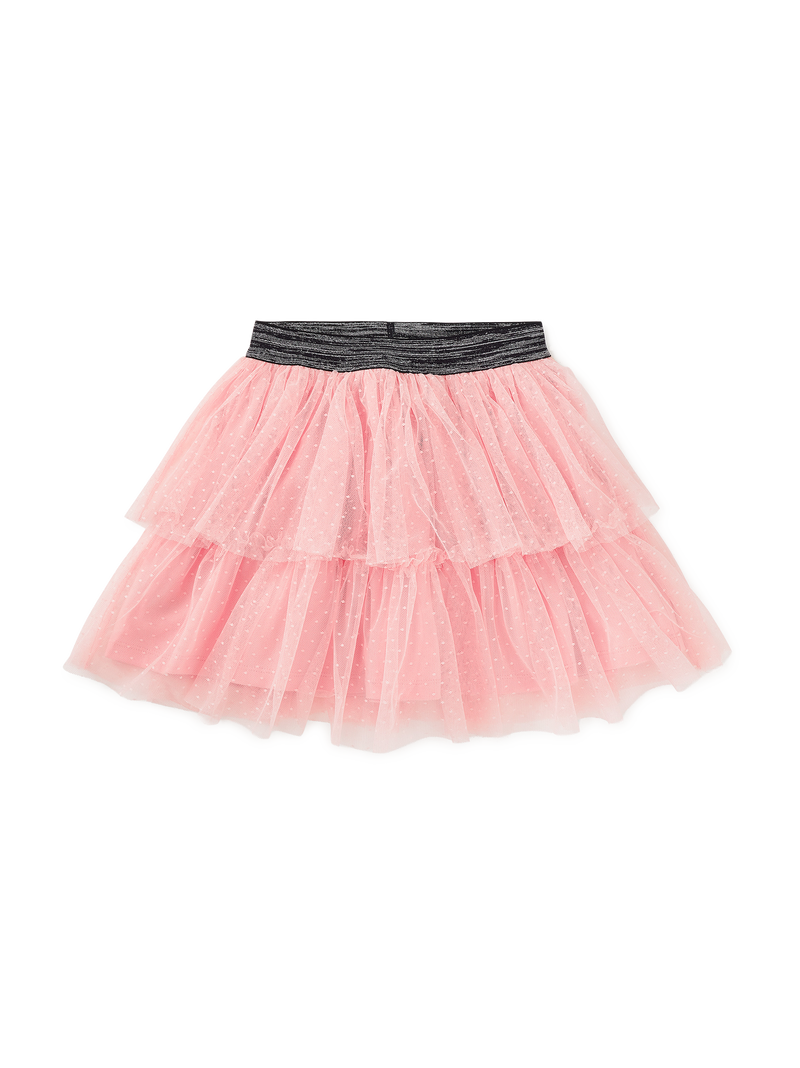 Layered Dot Tulle Skirt in Cherry Blossom - View 1