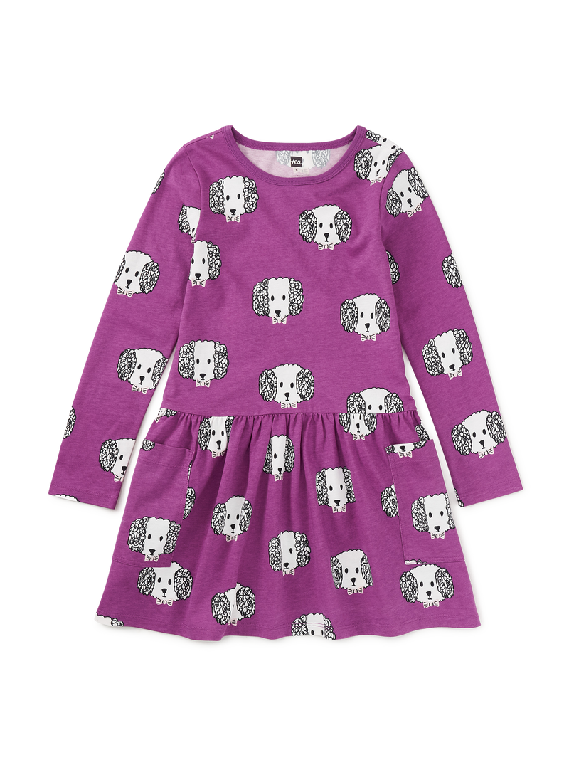 Long Sleeve Pocket Dress in Maltipoo - View 1