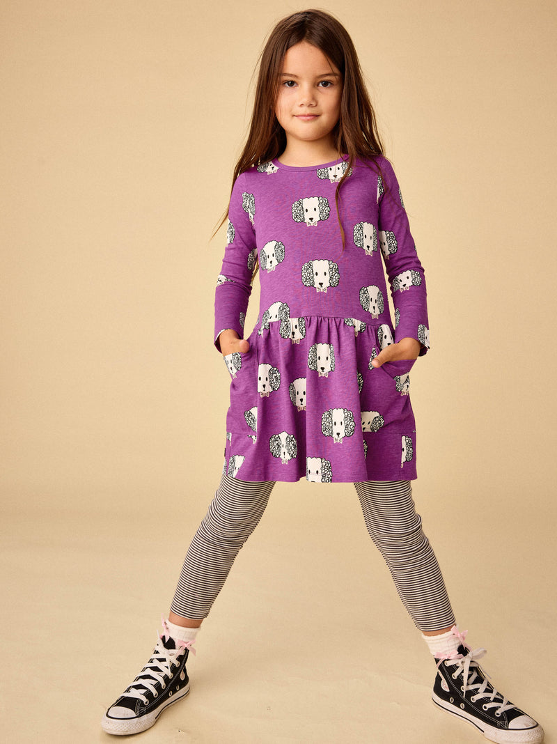 Long Sleeve Pocket Dress in Maltipoo - View 2