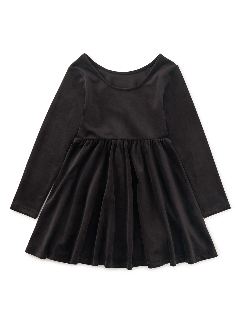 Velour Ballet Dress in Jet Black - View 2
