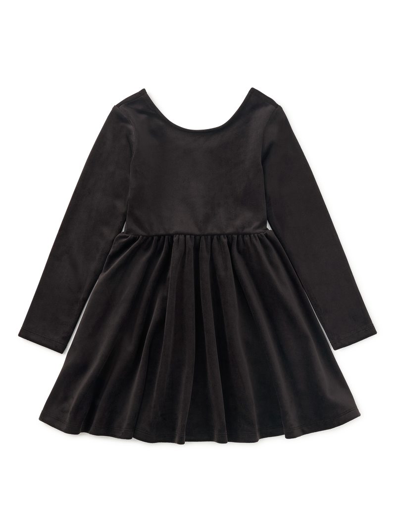 Velour Ballet Dress in Jet Black - View 1