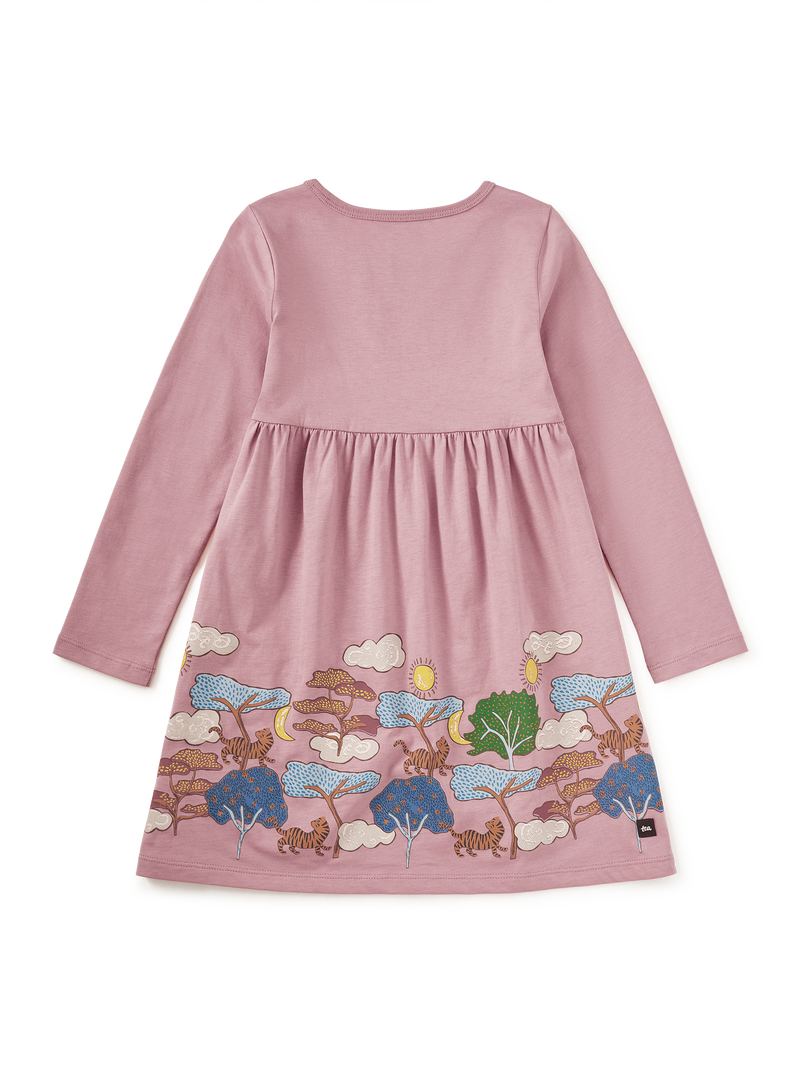 Tiger Story Skirted Dress in Hydrangea - View 2