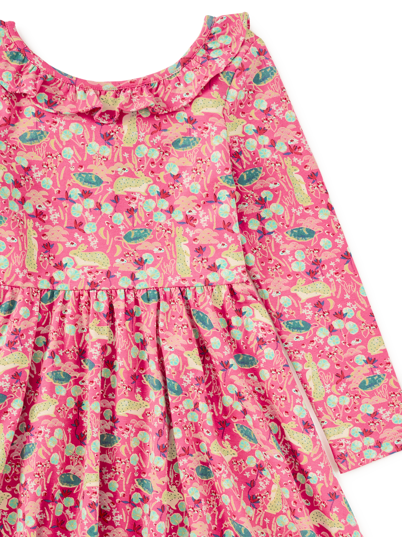 Ruffle Collar Ballet Dress in Rabbit And Turtle Folktale - View 2