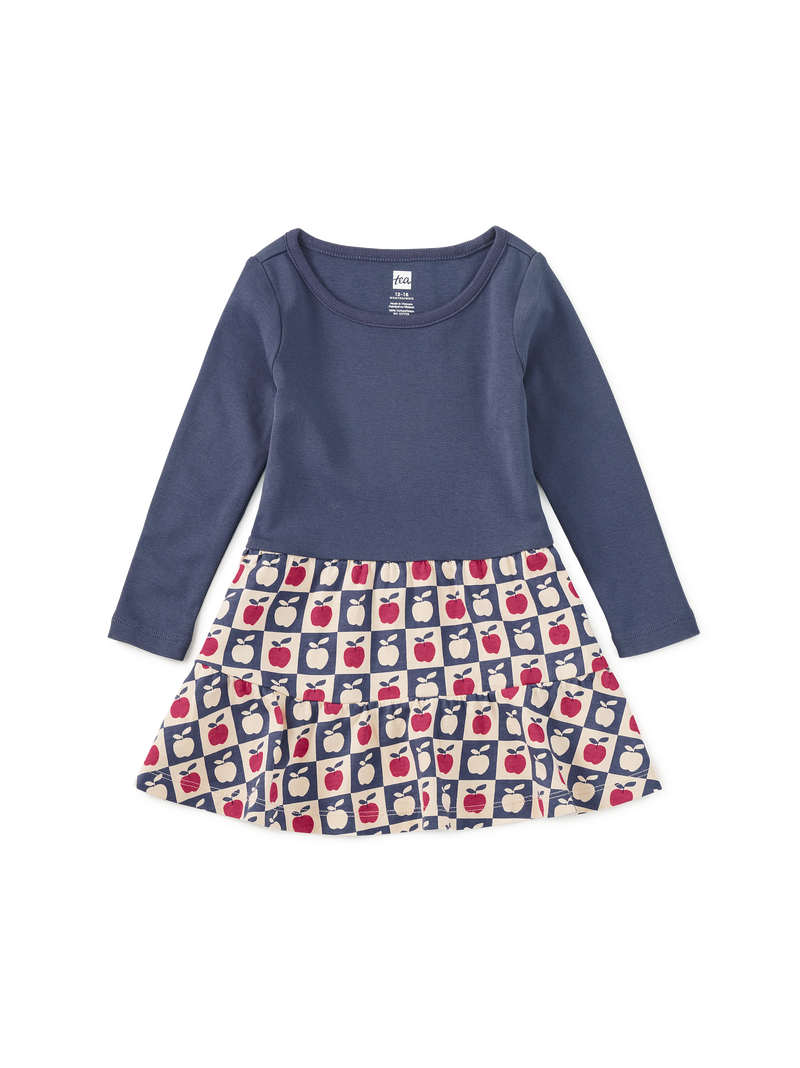 Tiered Skirted Twirl Dress in Apple Checkerboard - View 2
