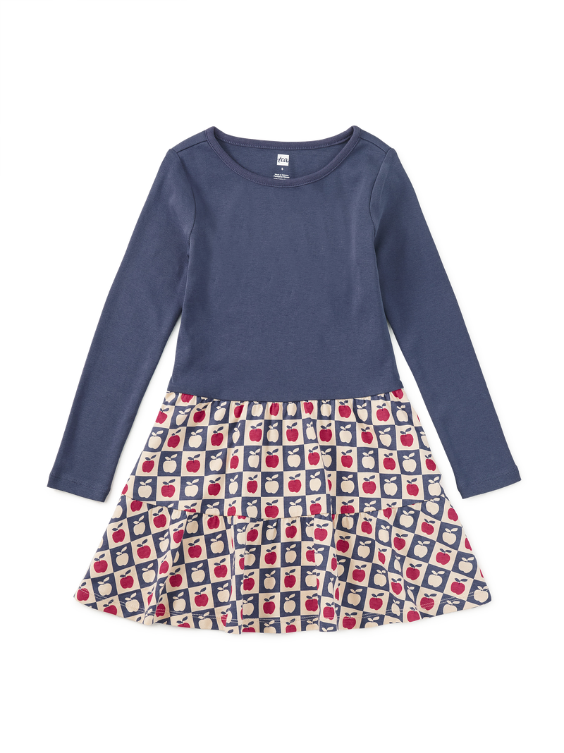 Tiered Skirted Twirl Dress in Apple Checkerboard - View 1