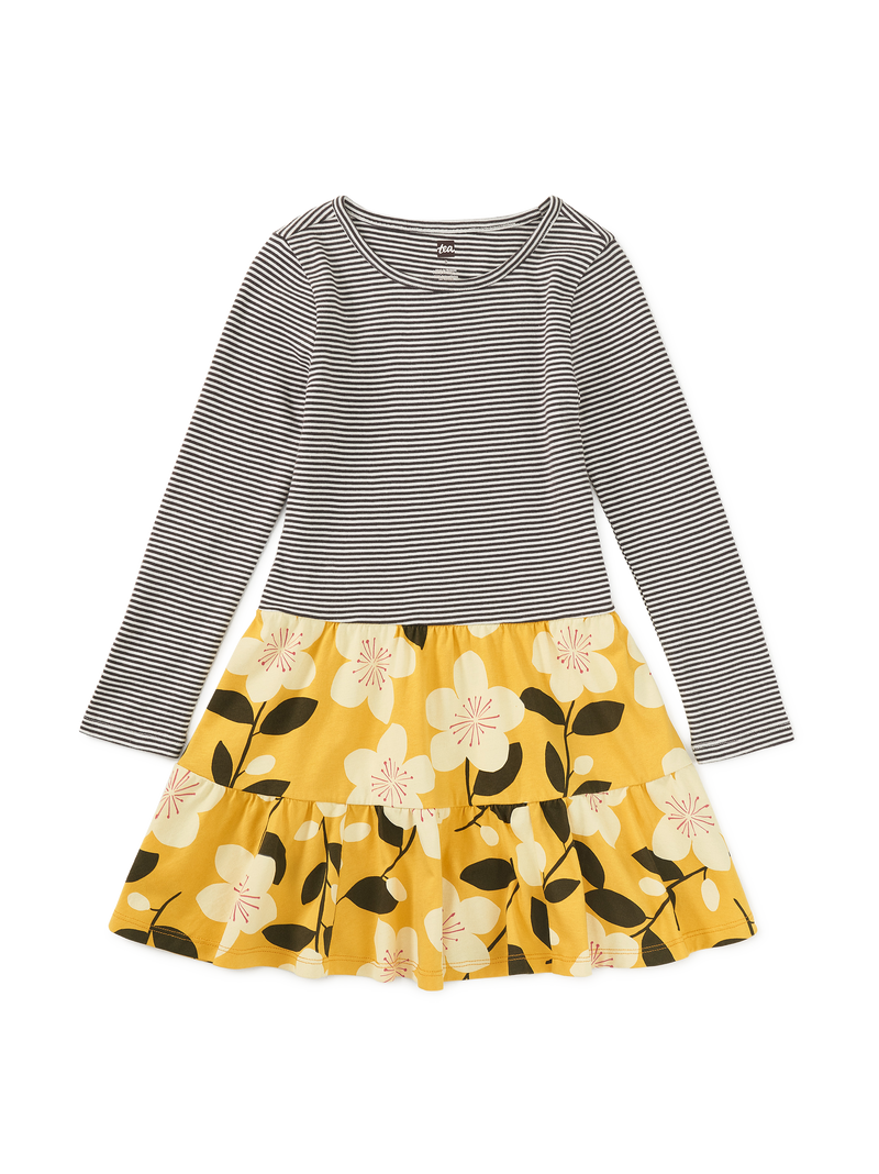 Tiered Skirted Twirl Dress in Plum Blossom - View 1
