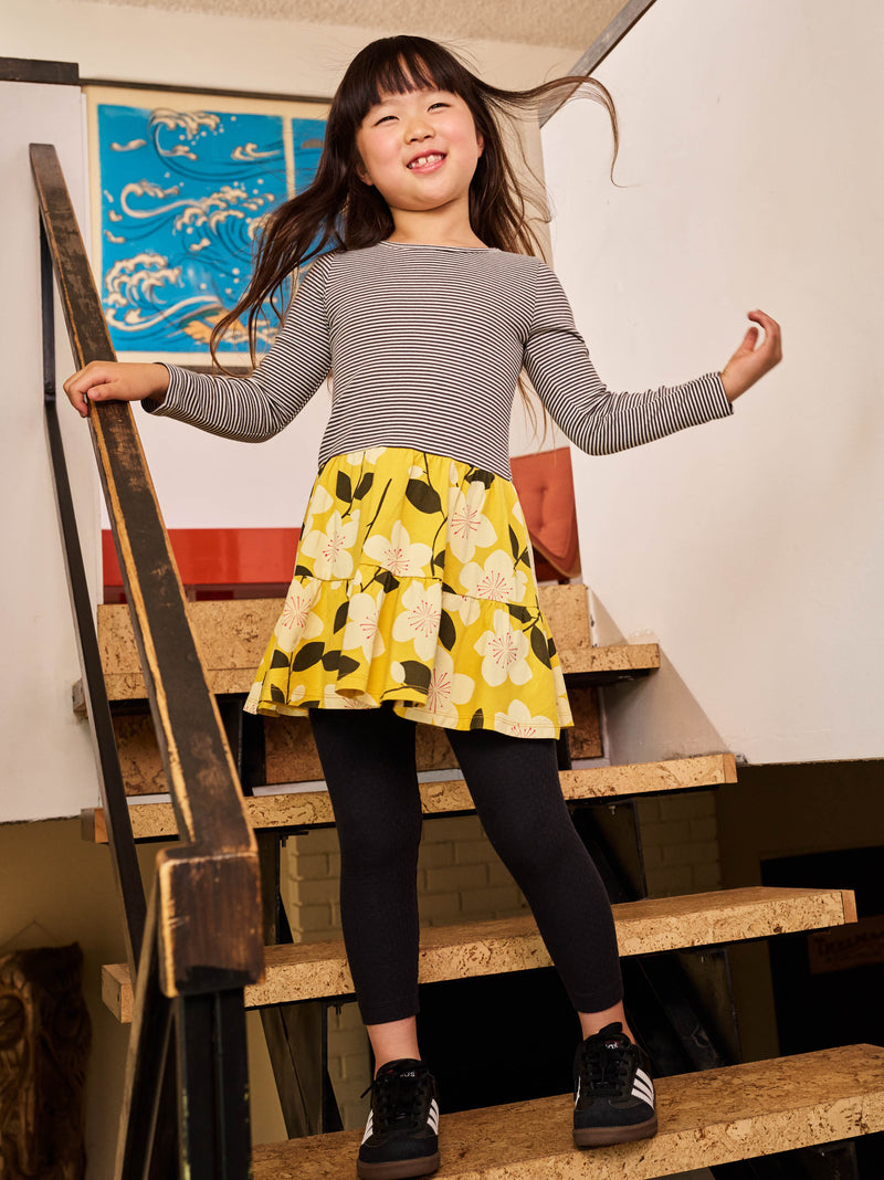 Tiered Skirted Twirl Dress in Plum Blossom - View 2