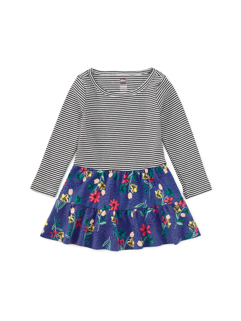 Tiered Skirted Twirl Dress in Alpine Wildflowers - View 2
