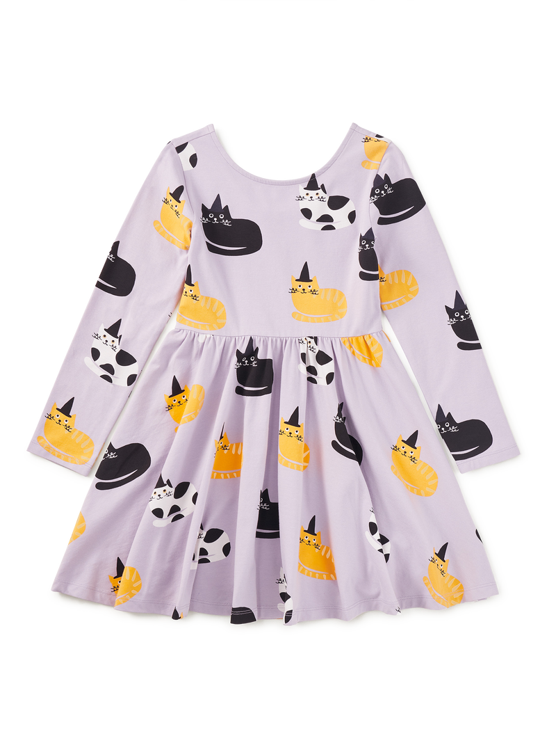 Printed Ballet Dress in Cats In Hats - View 1