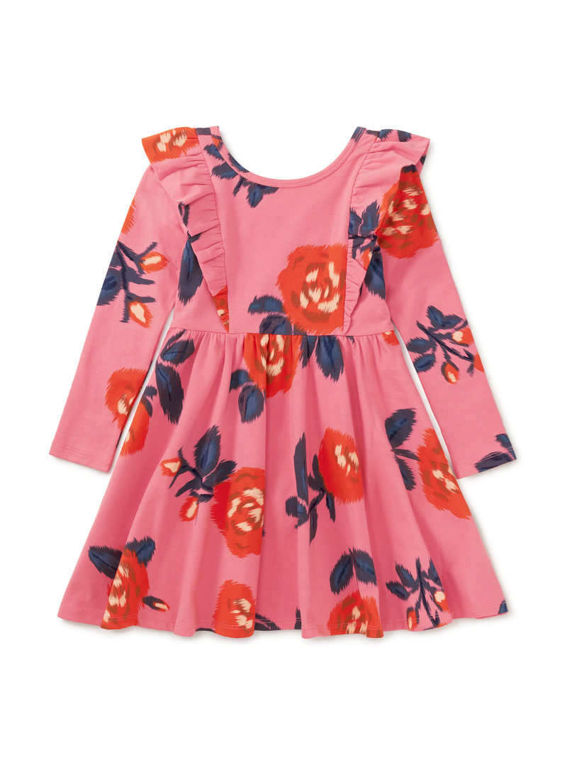 Ruffle Shoulder Ballet Dress in Turkish Rose - View 1
