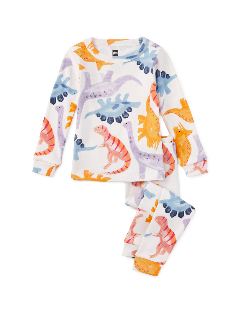 Goodnight Pajama Set in Dreamy Dinos - View 2