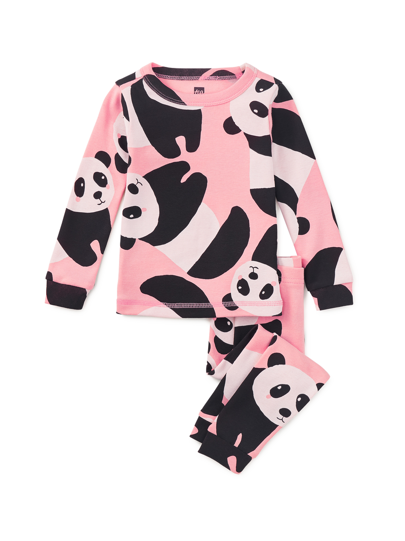Goodnight Pajama Set in Playful Pandas - View 2