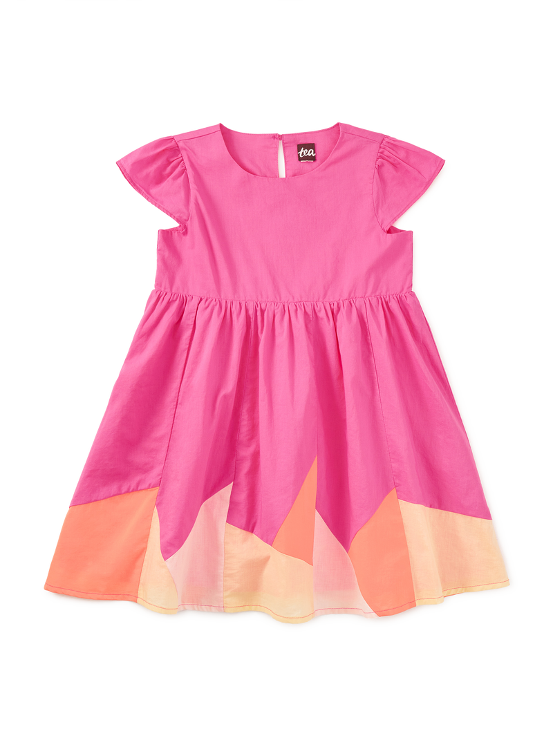 Cap Sleeve Jogakbo Dress in Astilbe Pink - View 1