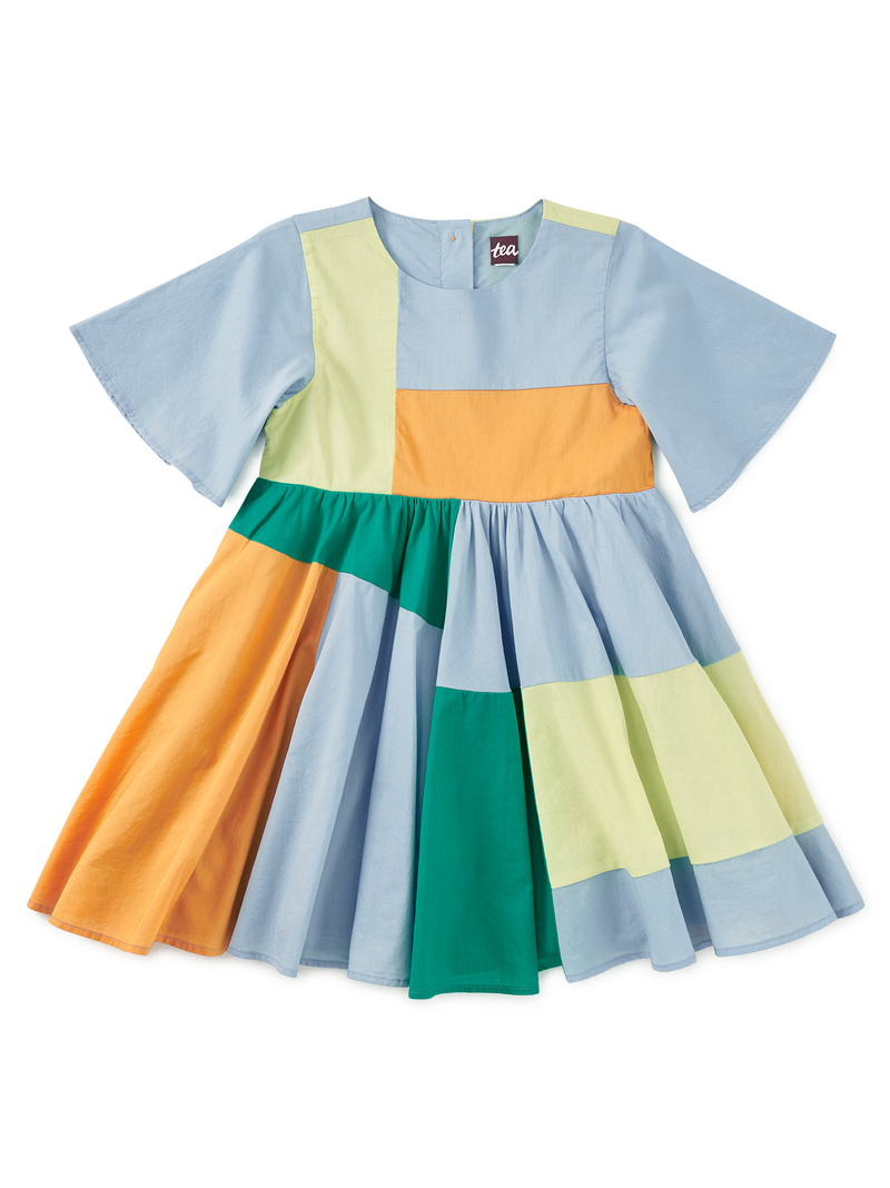 New Patchwork Dress in Scenic Blue - View 1