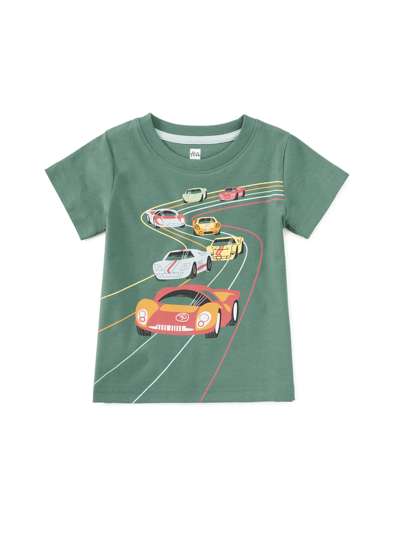 Le Mans Race Graphic Tee in Silver Pine - View 2