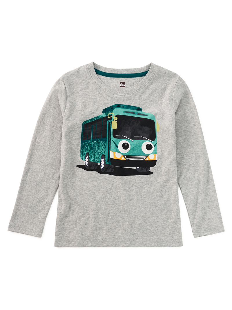 Korean Bus Graphic Tee in Med Heather Grey - View 1