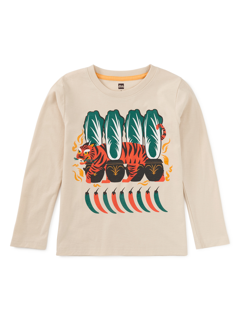Kimchi Tiger Graphic Tee in Almond - View 1