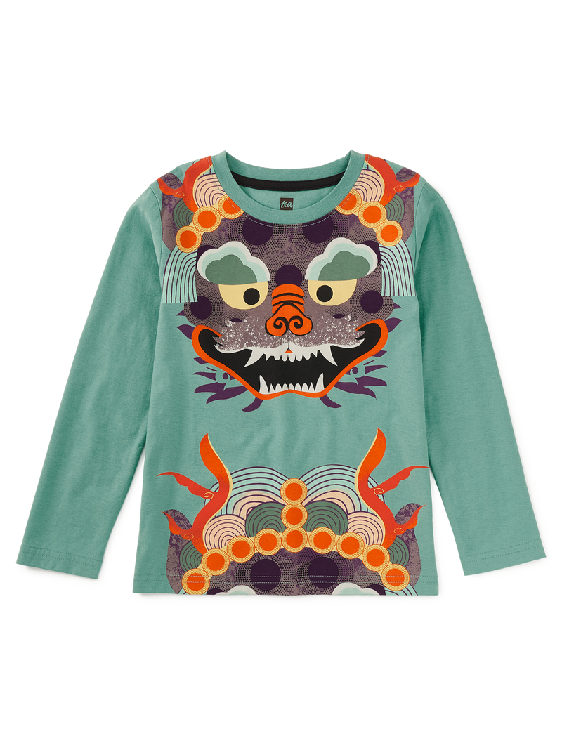 Kirin Dragon Graphic Tee in Eucalyptus - View 1